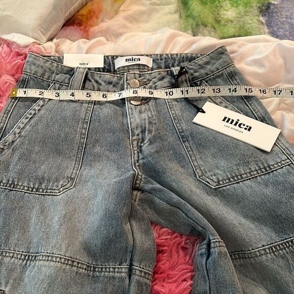 Mica Denim NWT Wide Cargo Jeans, size 24 , adorable - Picture 10 of 13